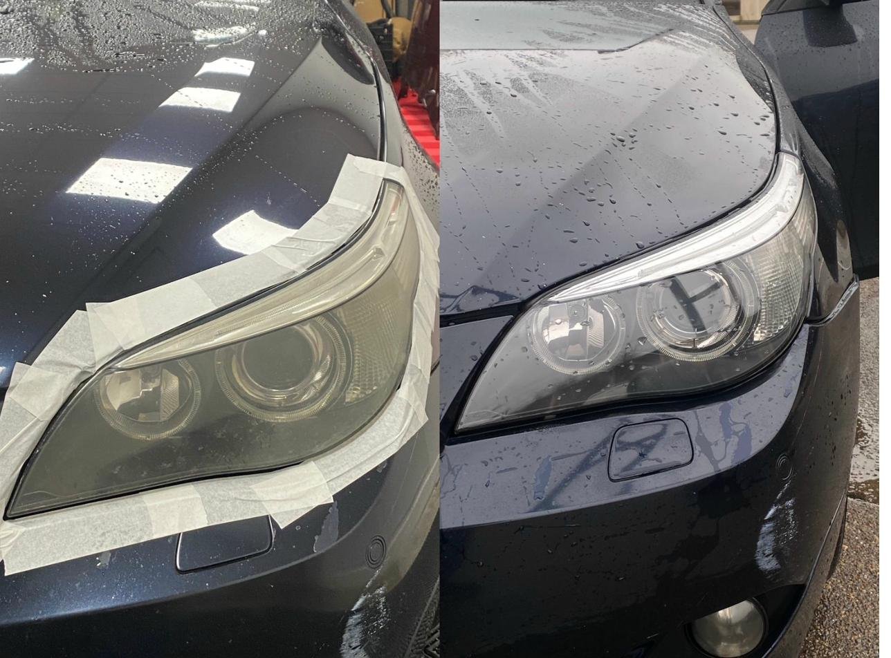 BMW — Rénovation phares avant/après